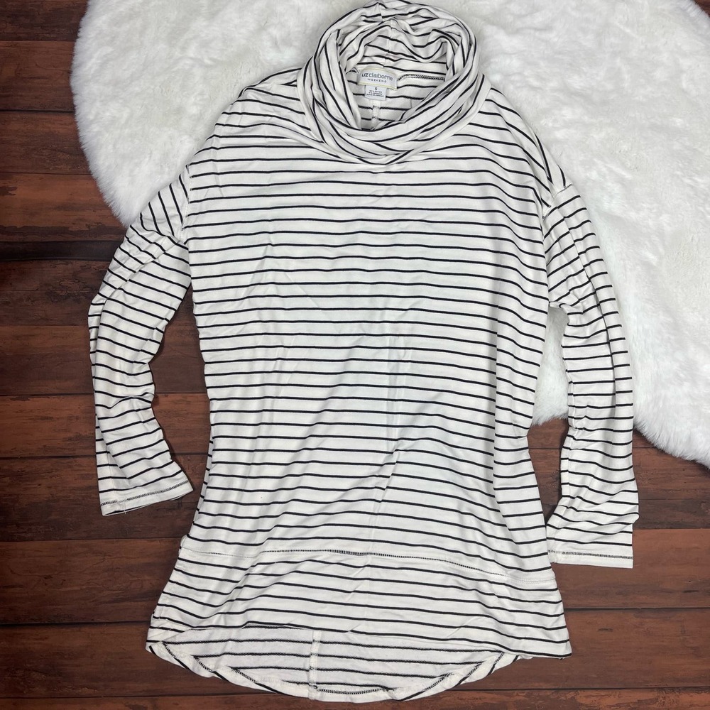 Liz Claiborne Weekend‎ Cowl Neck Quarter Sleeve Pullover Size Small